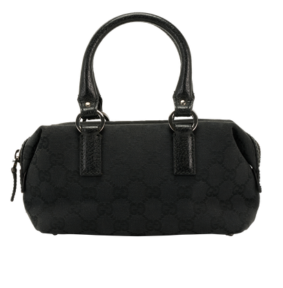 Mini GG Boston, &pound;320, Handbags, Black, Canvas, Front view